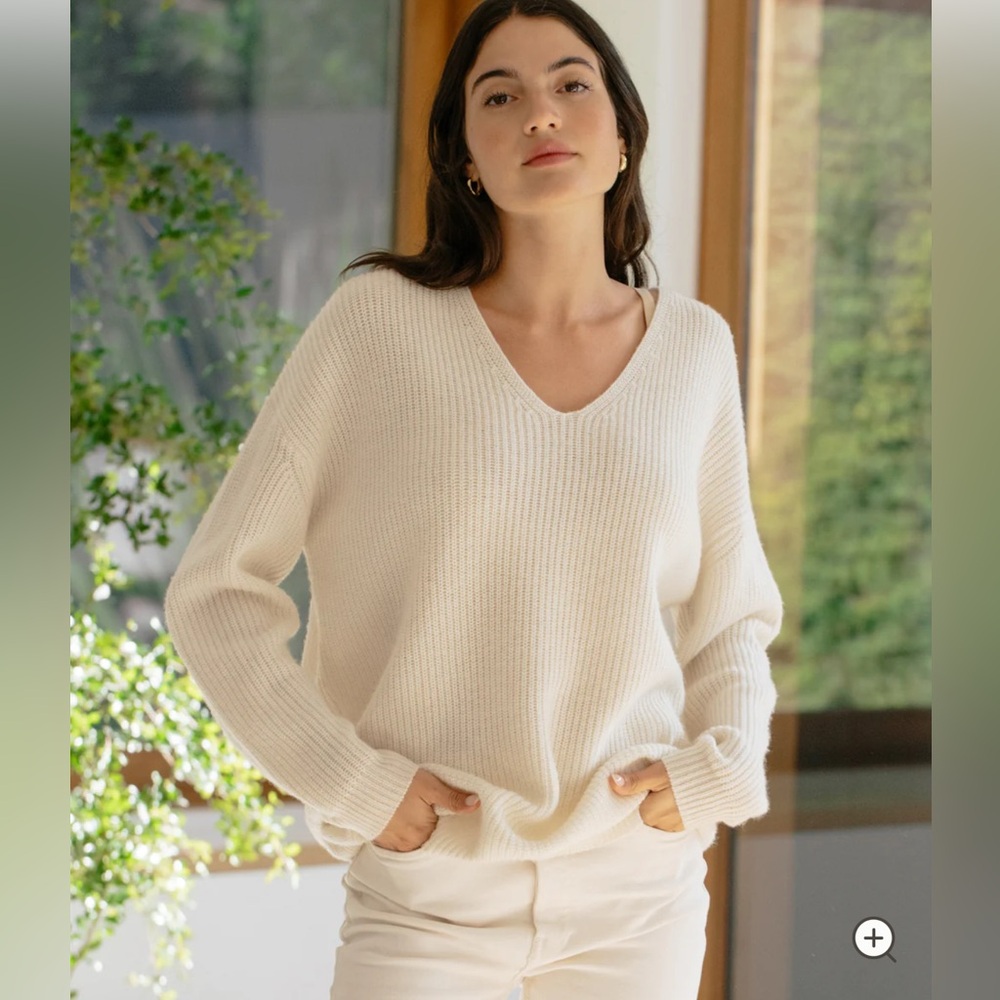 Jenni Kayne Cabin Sweater Size L (Cream)